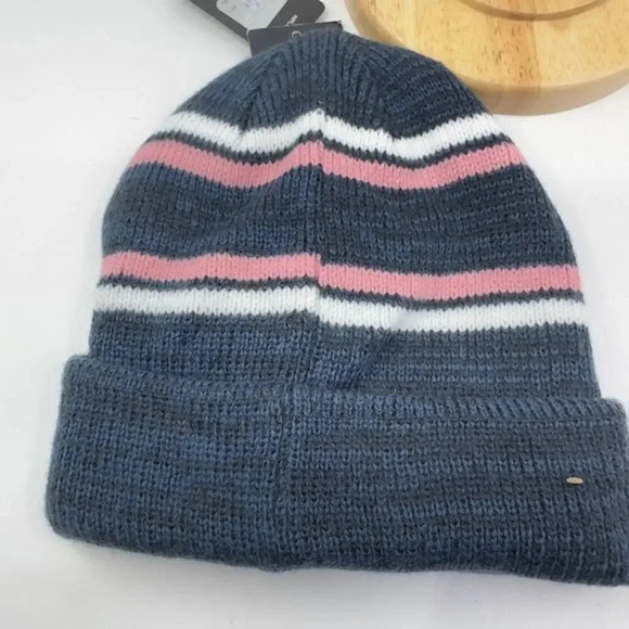 NEW '47 Brand NFL Denver Broncos Marled Stripe Cuff Knit Beanie Navy Pink OS - Picture 3 of 6